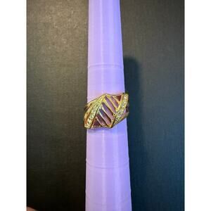 Fallon Jewelry Ring with Pave Crystal Accents Size 8